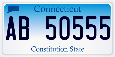 CT license plate AB50555