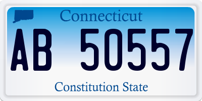 CT license plate AB50557