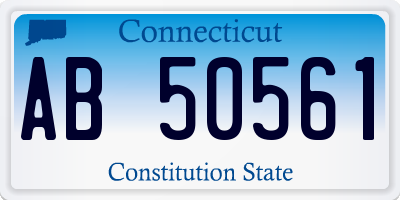 CT license plate AB50561