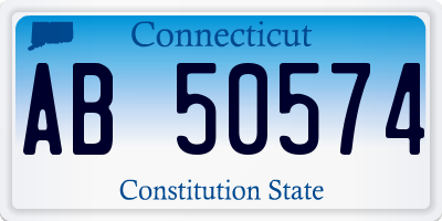 CT license plate AB50574