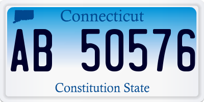 CT license plate AB50576