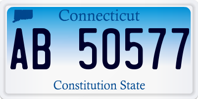 CT license plate AB50577