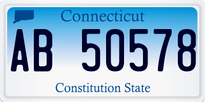 CT license plate AB50578