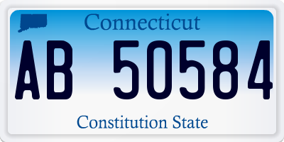 CT license plate AB50584