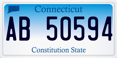 CT license plate AB50594