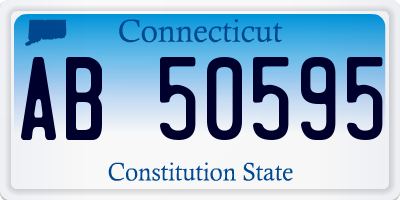 CT license plate AB50595