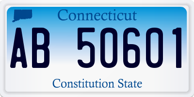 CT license plate AB50601