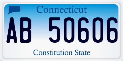 CT license plate AB50606