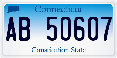 CT license plate AB50607