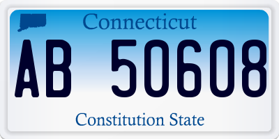 CT license plate AB50608