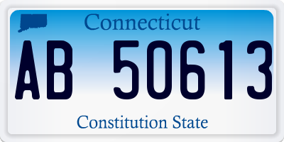CT license plate AB50613