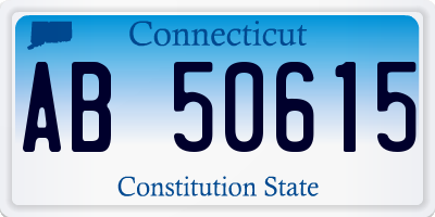 CT license plate AB50615