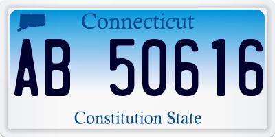 CT license plate AB50616