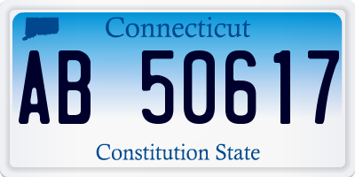 CT license plate AB50617