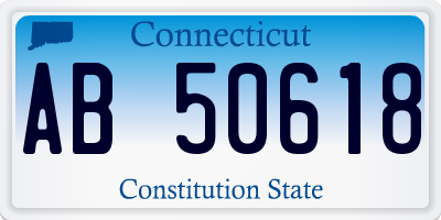 CT license plate AB50618