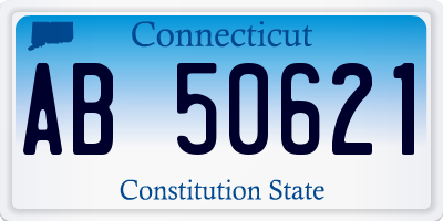 CT license plate AB50621