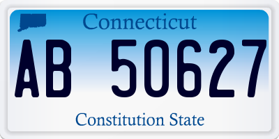 CT license plate AB50627