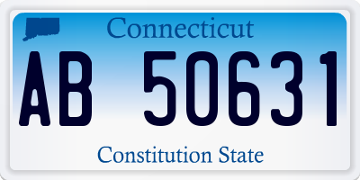 CT license plate AB50631