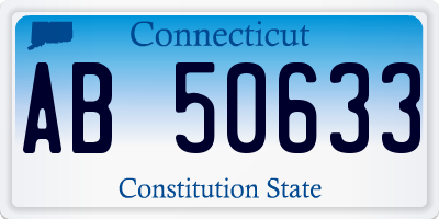 CT license plate AB50633