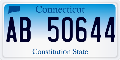 CT license plate AB50644