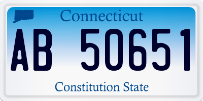 CT license plate AB50651