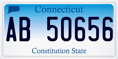 CT license plate AB50656