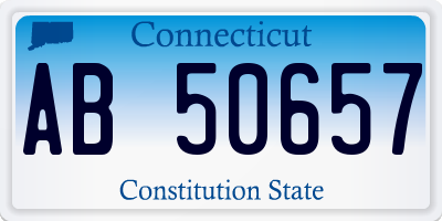 CT license plate AB50657