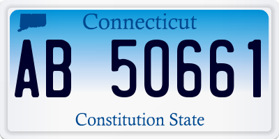 CT license plate AB50661