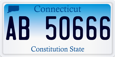 CT license plate AB50666
