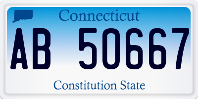 CT license plate AB50667