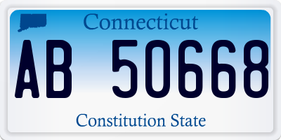 CT license plate AB50668