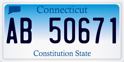 CT license plate AB50671