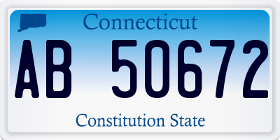 CT license plate AB50672