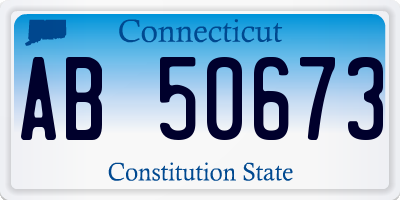 CT license plate AB50673