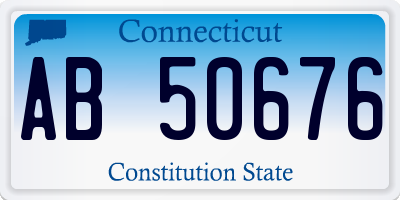 CT license plate AB50676