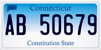 CT license plate AB50679