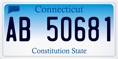 CT license plate AB50681