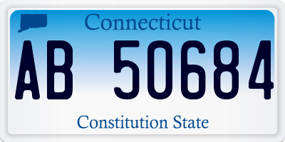 CT license plate AB50684