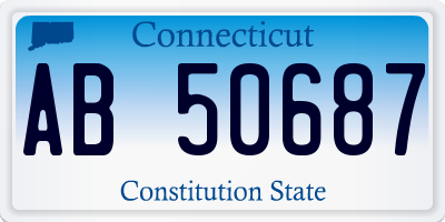 CT license plate AB50687