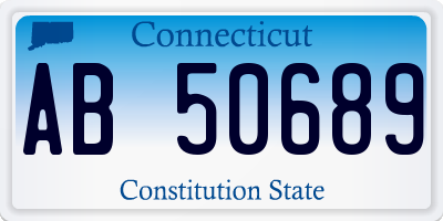 CT license plate AB50689