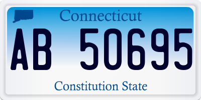 CT license plate AB50695