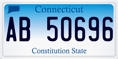 CT license plate AB50696