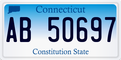 CT license plate AB50697