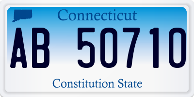 CT license plate AB50710