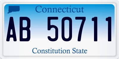 CT license plate AB50711