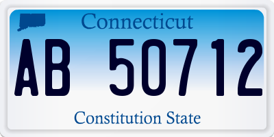 CT license plate AB50712