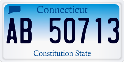 CT license plate AB50713