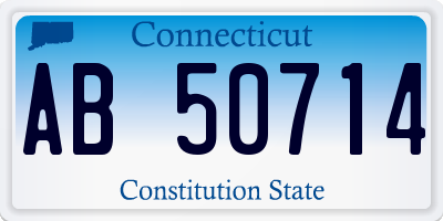 CT license plate AB50714