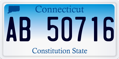 CT license plate AB50716