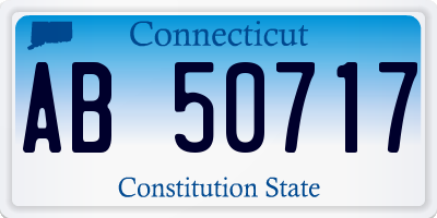 CT license plate AB50717